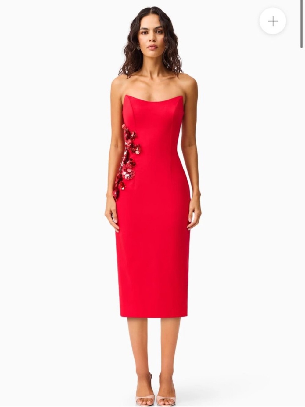 elliatt yasmine red strapless 3d flower detail strapless maxi dresss size XL NEW - Picture 12 of 12